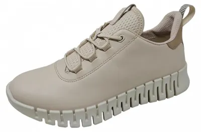 Produktbild von Ecco Gruvv W Sneaker Lea sportlicher Schnürer Beige