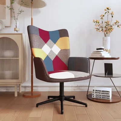 Image de vidaXL Fauteuil relax patchwork tissu