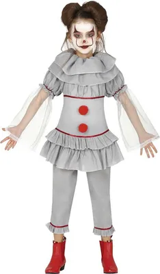 Immagine prodotto di Fiestas Guirca - Costume da clown per bambine Set FG392 (128-134) (Bianco/Rosso)