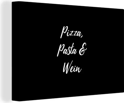 Obrázok produktu pre OneMillionCanvasses® - Maľba na plátne - Obraz na plátne Nástenná maľba na plátne - Citáty - Príslovia - Pizza, cestoviny a víno - Víno - Milovník
