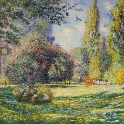 Obrázek produktu pro Claude Monet art print obrázek - Park Monceau, 1876 (70 x 70 cm)