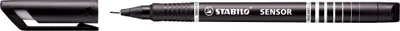 Produktbild von Fineliner mit gefederter Spitze - STABILO SENSOR F - fein - Einzelstift - schwarz
