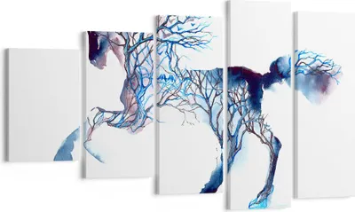 Produktbild von Bild auf Leinwand - Leinwandbild - natur malen schön Hengst - 100x60cm - Wand Bild - Wanddeko - Leinwanddruck - Bilder - Kunstdruck - Wanddekoration - Leinwand bilder - Wandkunst - EG100x60-3123
