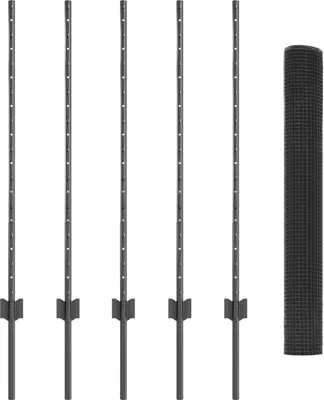 Produktbild von Möbel Hühnerdrahtzaun Set Set aus 2 Grau Metall 10 x 1 m Zaun - Zaunzubehör 3336562