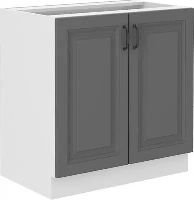 Obrázek produktu pro Dolní dvoudveřová skříňka SOPHIA - šířka 80 cm, šedá / bílá