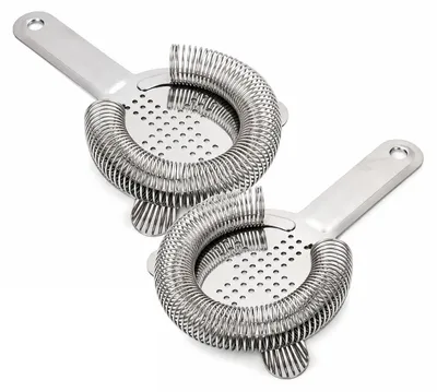 Cocktailsieb Set 2er 16,5×9,8 cm Feinsieb Edelstahl