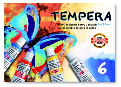 Obrázok produktu pre KOH-I-NOOR 162547 Temperová farba - 6 x 16ml tuby, rôzne
