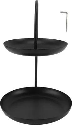 Produktbild von Dessertständer, runder, zweistöckiger Obstständer aus Eisen für Partys, Hochzeiten, Geburtstage und Zuhause