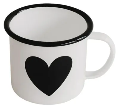 Produktbild von Eulenschnitt Tasse Emaille Herz
