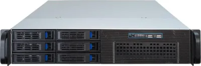Produktbild von Inter-Tech IPC 2U-2406, Rack, Server, Schwarz, Silber, ATX, EATX, micro ATX, Mini-ITX, SSI EEB, Stahl, 2U