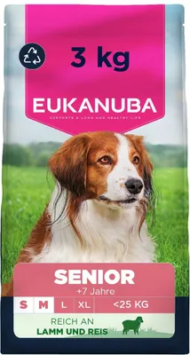 Productafbeelding van EUKANUBA Senior droogvoer voor kleine en middelgrote honden, rijk aan lam, 3 kg
