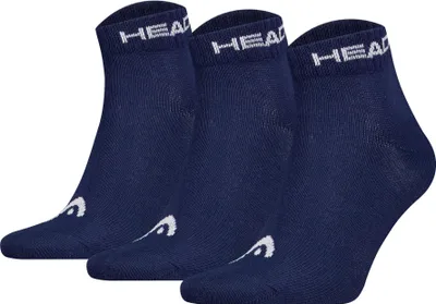 Produktbild von HEAD Uni Quarter Socken, 3er Pack - Elements All Sport Quarter, Logo, einfarbig Blau 43-46