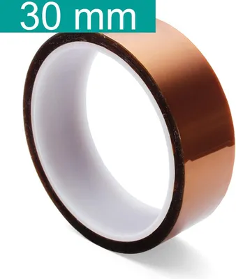 Produktbild von Polyimide Kapton Tape 5 Stueck, 5mm-50mm, 30m, Hohe Temperatur, Goldfarben, Fuer Elektronik