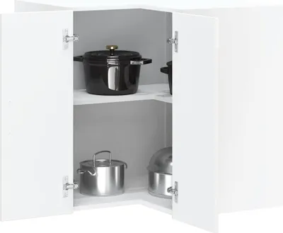 Produktbild von Möbel Küchen-Eckhängeschrank Lucca Hochglanz-Weiß Holzwerkstoff - Küchenschränke &46246