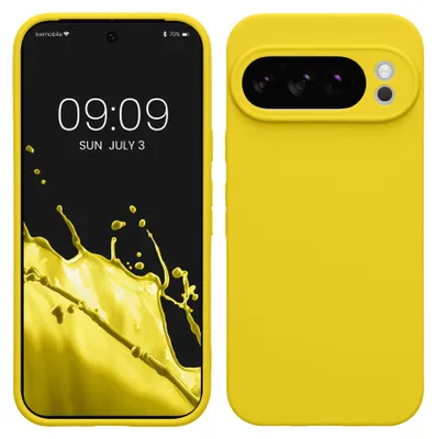 Produktbild von kwmobile Handyhülle für Google Pixel 10 Pro Hülle - weiches Handy Silikon Case - Schutzhülle Cover - Strahlend Gelb