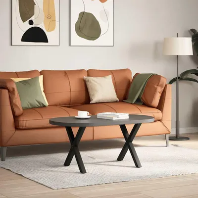 Obrázek produktu pro vidaXL Nohy konferenčního stolku ve tvaru X 2 ks černé 50x(42-43) cm ocelové