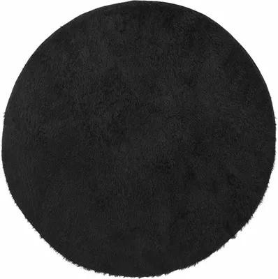 Produktbild von Teppich Shaggy Hochflor NAVARRA Schwarz 160x160 cm Polyester