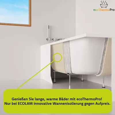 Produktbild von ECOLAM Badewanne BALA 140x140 cm Eckbadewanne + Schürze symmetrische Acrylwanne mit Sitz  Eckwanne Ablaufgarnitur Füße