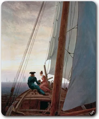 Produktbild von Caspar David Friedrich Mauspad - Auf Dem Segler, 1818 (23 x 19 cm)