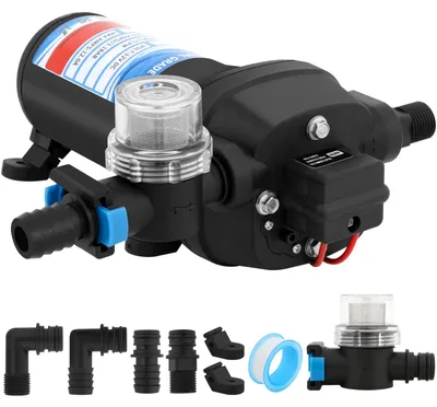 Zdjęcie produktu dla Pompa wodna do kamperów 12V - pompa ciśnieniowa FL-40 - 45 PSI (3,1 bar) - wydajność 17 l/min - wysokie ciśnienie - automatyczne wyłączanie - zasilanie 12V DC