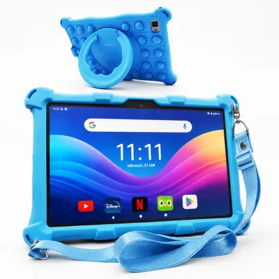 Produktbild von AngelTech Kindertablet XL PRO II - Android 16 - 6+8 GB RAM - 128 GB - Octa-Core-Prozessor - Schnelles 10" Kindertablet -Elterliche Kontrolle - Blau