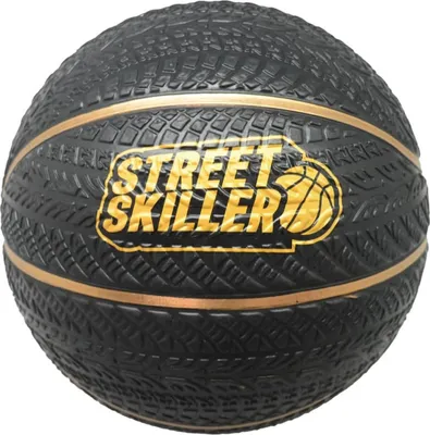 Produktbild von STREETSKILLER "Ultimate Grip" Basketball | Gummi-Oberfläche in Kieselstruktur | hervorragende Sprung-und Flugeigenschaften | schwarz/gold | SSK-16