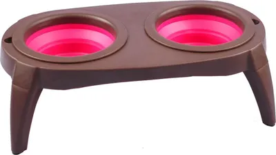Produktbild von Reisenapf Futternapf Fressnapf Trinknapf Wassernapf Hundenapf Katzennapf faltbar, Farbe:pink