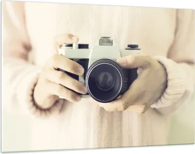 Produktbild von Bilder auf glas - Einteilig - Die Kamera Retro Fotografie - 120x80cm - Glasbilder - Wandbilder - Bilder - Wanddekoration aus Glas - Glas Bilder - Wandbild auf Glas - GAA120x80-4930