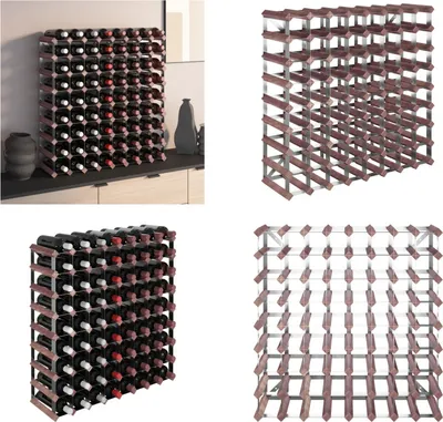 Produktbild von vidaXL Weinregal für 72 Flaschen Braun Massivholz Kiefer - Weinregal - Weinregale - Weinständer - Flaschenhalter