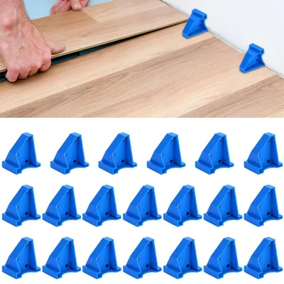 Produktbild von 20Stück Boden-Abstandhalter zur Verlegung von Parkett und Laminat, Robustes Dreieck-Design mit 1/4 und 1/2 Zoll Spaltgrößen