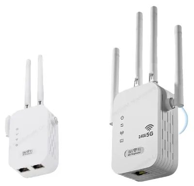 Produktbild von WLAN-Repeater, Dualband (2,4 GHz und 5 GHz), 802.11.ac WLAN-Standard, 1200 Mbps Übertragungsrate, feste Antenne, Mesh-Unterstützung