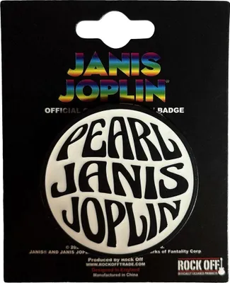 Image de Janis Joplin - Emblème - Badge "Pearl" - Aiguille en alliage de zinc RO14149 (Taille unique) (Noir/Blanc)