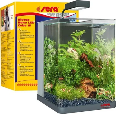 Zdjęcie produktu dla sera Biotop Nano LED Cube 16 l - Zestaw akwarium z oświetleniem LED
