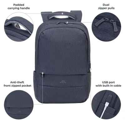 Produktbild von Rivacase 7567, Rucksack, 43,9 cm (17.3"), Schultergurt, 780 g