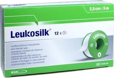Produktbild von Leukosilk ohne Schutzring, 5 m x 2,5 cm, 12 Stück