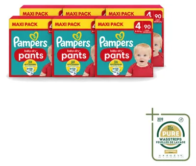 Produktbild von 6 x Pampers Baby-Dry Pants Windelhöschen Größe 4 - Vorratspackung - 6 Stücke