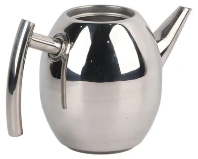Edelstahl-Teekanne 1 L mit Teesieb und Filter