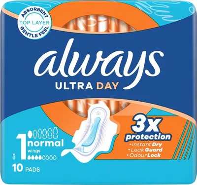 Zdjęcie produktu dla ALWAYS Ultra Normal Plus podpaski higieniczne ze skrzydekami, 10 sztuk