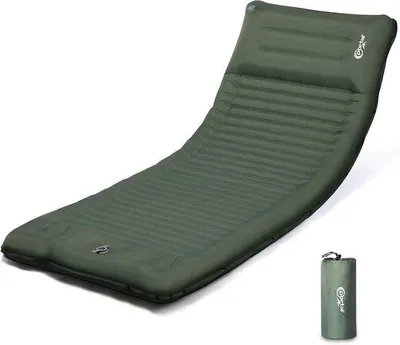 Produktbild von Famanu Campingmatratze 10 cm dick mit Fußpumpe - Luftmatratze für Erwachsene