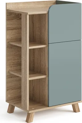 Obrázek produktu pro Střední skříňka Vicco Karen Sonoma/modrá 50 x 90 cm s dvířky a zásuvkou, Model 47282