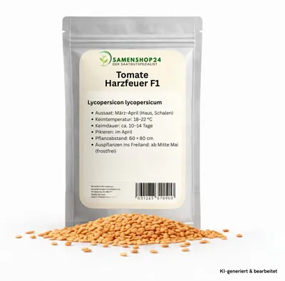 Produktbild von Tomate Harzfeuer F1 1000 Korn, leuchtend rote Früchte
