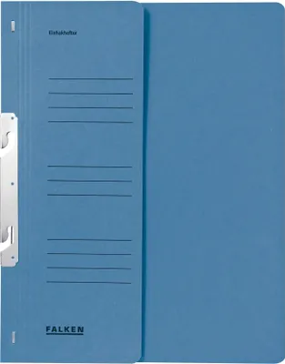 Produktbild von Falken 50x Einhakhefter A4 RC-Krt. 1/2 Vorderd., kaufm. Heftung, Blau, 80003999F