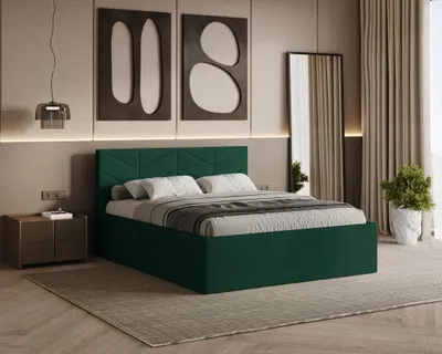 Produktbild von Polsterbett LOSANGE 160x200 cm, Farbe Flaschengrün - 37
