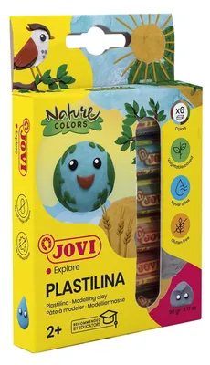 Immagine prodotto di JOVI 90/6N JOVI Knete PLASTILINA farbsortiert, 6 Farben je 15,0 g