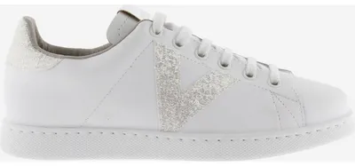 Image de Chaussures de sport Victoria Damen, en cuir et paillettes, pour femmes, couleur blanche, taille 42