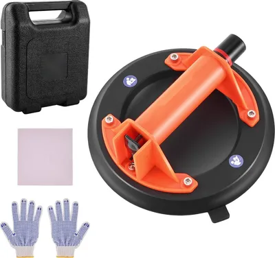 Zdjęcie produktu dla Podnośnik próżniowy - Przyssawka do szkła - Przyssawka 20,3 cm - Udźwig 180 kg - Uchwyt ABS - Z torbą transportową - Do płytek, szkła, granitu, płyt kartonowo-gipsowych