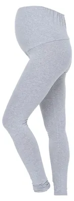 Image de Legging de grossesse par-dessus le ventre – vêtement de grossesse femme, opaque et extensible, gris clair, taille M