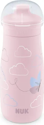 Produktbild von NUK Mini-Me Sip fr Kleinkinder | ab 9 Monate | 300 ml | Kinderwasserflasche | auslaufsichere stabile Trinkffnung | bruchsicher | Minze/Biene