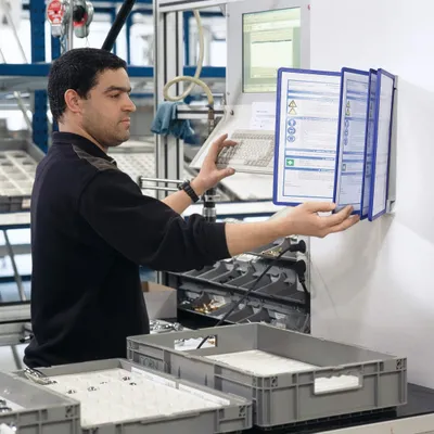 Produktbild von DURABLE Sichttafelsystem VARIO® WALL 5, 555107 dunkelblau