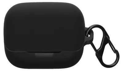 Produktbild von kwmobile Schutzhülle für Anker Soundcore K20i Hülle - TPU Silikon Case für Kopfhörer Ladecase - stoßfestes Cover mit Karabiner - Schwarz